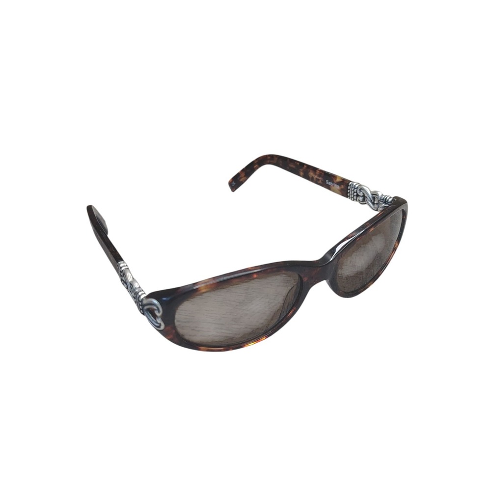 BRIGHTON HANDMADE SABRINA OVAL FULL RIM DESIGNER SUNGLASSES silver hearts